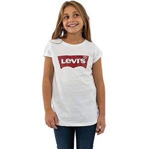 Levi's Lvg S/S Batwing Tee T-shirt voor meisjes, rood/wit., 16 Jaren