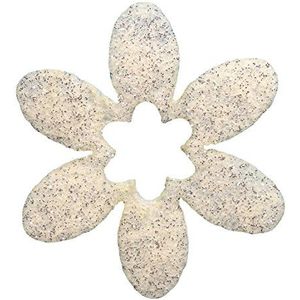 Petra's Knutsel-News 100 x bloem 40 mm met bloemenuitsnijding, glittervilt, eenzijdig glitter, fliz, crème, 18 x 12 x 5 cm