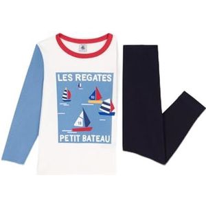 Petit Bateau - A0cup - Pyjama - Blauw - Katoen - Voor Jongens