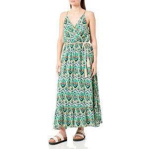nascita Dames maxi-jurk met allover-print 19326434-NA03, groen meerkleurig, S, Groen meerkleurig, S