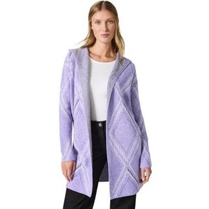 CECIL Open cardigan met capuchon, Lila Melange, L
