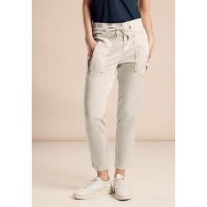 Street One Dames keperbroek met rits, Smooth Sand Beige, 44W / 28L