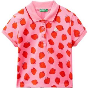 United Colors of Benetton Poloshirt voor meisjes en meisjes, Roze, 110