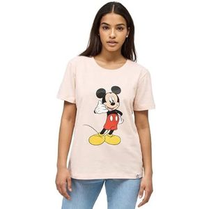 Recovered Women's Disney Mickey Mouse Phone Pale Pink Womens Fitted by XL T-Shirt, roze, XL