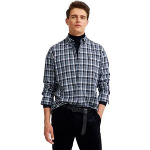 Bugatti - Overhemd - Blauw - Katoen