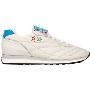 PANTOFOLA D'ORO 1886 Pitch, gymschoenen voor heren, wit/lichtblauw, 46 EU, Wit Licht Blauw, 46 EU