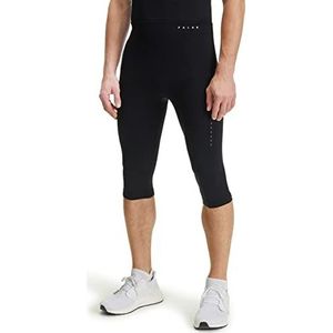 FALKE Sportbroek Impulse Running 3/4 functioneel materiaal heren zwart ademende loopbroek voor sport stabiliteit op de knieën dijbeen met siliconen noppen spiermassage snellere regeneratie 1 stuk