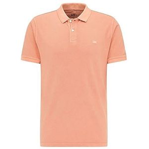 Lee Mens Garment Dye Polo T-shirt, Rust, S