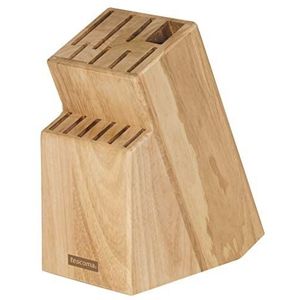 Tescoma Messenblok onuitgerust van hout, voor 13 messen en gevogelteschaar/wetstaal