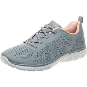 Skechers Dames Virtue BE Trainers, grijs ontworpen mesh/koraal trim, 6 UK, Grijs ontworpen mesh koraal trim, 39 EU