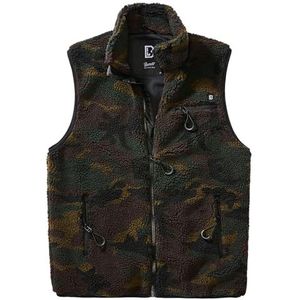 Brandit TEDDYFLEECE vest winter met fleece voering jacht army outdoor pluche vest, woodland, 5XL
