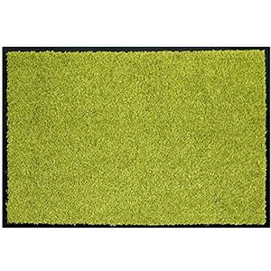 Hoogwaardige stofmat - deurmat binnen - 30° C wasbare deurmat - antislip loper - schoenenrek gang - keuken - groen 60x90 cm