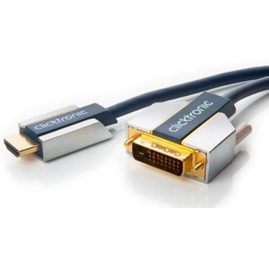 Clicktronic Geavanceerde HDMI-/DVI-adapterkabel 1 m