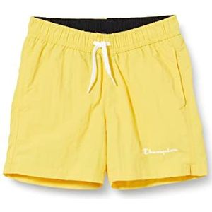 Champion Legacy Beachshorts-AC Small Logo zwembroek voor kinderen en jongens, Geel, 5-6 Jaar