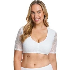 Susa Dirndlblouse met halve mouwen, 5575, wit, 40