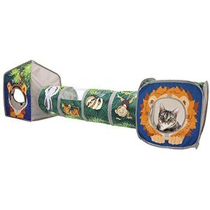 Kitty City Pop Open Jungle Combo, Opvouwbare Cat Cube, Play Kennel, Cat Bed, Tunnel, Cat speelgoed