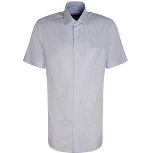 Seidensticker Zakelijk overhemd voor heren, regular fit, strijkvrij, kent-kraag, korte mouwen, 100% katoen, lichtblauw, 43