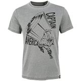 Recovered Shirt 'Marvel Captain America Shield'  grijs