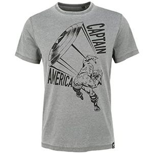 Recovered Shirt 'Marvel Captain America Shield'  grijs