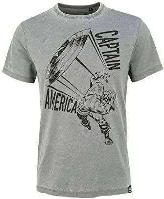 Recovered Shirt 'Marvel Captain America Shield'  grijs