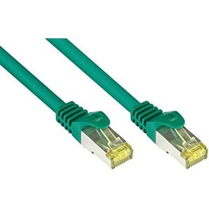 Good Connections RJ45 Ethernet LAN patchkabel met cat. 7 ruwe kabels en vergrendelingsbescherming RNS, S/FTP, PiMF, halogeenvrij, 500MHz, OFC, 10 Gigabit geschikt (10/100/1000/10000/10000-Base-T