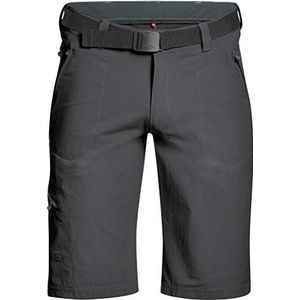 Maier Sports heren Nil Bermuda wandelbroek, outdoorbroek met geïntegreerde riem, trekkingbroek