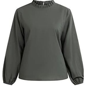 baradello Damesblouse met lange mouwen 37324861-BA01, donkerolijf, L, donker-olijf, L