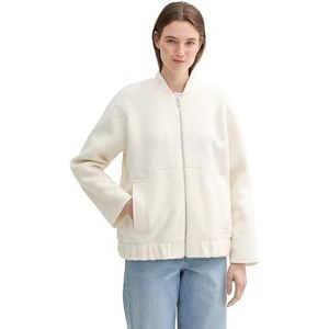 Tussenjas - Bomberjack - Effen - Bouclé - Lange Mouw - Losse Pasvorm