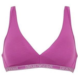 EMPORIO ARMANI Vrouw Essentiële Studs Verwijderbare Pads Bralette Violet L, Bouganville, L