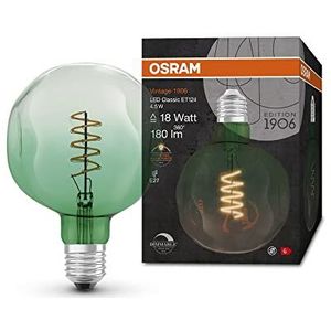 OSRAM Vintage 1906 LED lamp, green tint, 4.5W, 180lm