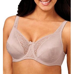 Playtex Women’s Secrets Beugelbeha voor volledige figuur, lift en ondersteunt, volledige dekking, ongevoerde cups., 85B