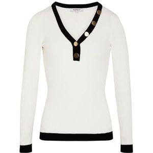 MORGAN trui, gebroken wit/zwart, XS