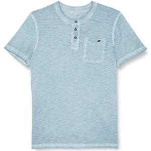 TOM TAILOR Uomini Henley T-shirt met borstzak 1032412, 26298 - Calm Cloud Blue, XXS