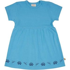 loud + proud Meisjesjurk Derby Rib, van biologisch katoen, GOTS-gecertificeerde jurk, Basin, 98-104