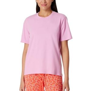 Schiesser Dames slaapshirt korte mouwen katoenmix + Relax pyjama-bovendeel, bonbonroze_179267, 46, Snoep roze_179267, 46