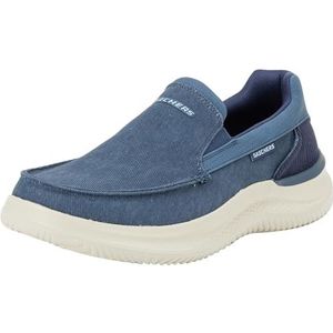 Skechers Heren Hasting Slip-On, Navy Canvas, 6.5 UK, Navy Canvas, 40 EU