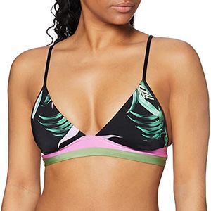 Seafolly Omkeerbare bikini met vaste driehoek voor dames, Lars Palmas Zwart, 36