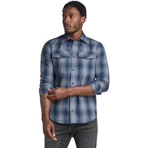 G-STAR Marine Slim Shirt heren Shirts,Veelkleurig (D20165-d412-g092 Rank Blue Vanderbilt Check),XS