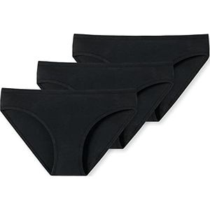Schiesser Meisjes 3-pack slips ondergoed, zwart, 176