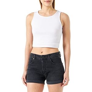 Replay Dames ANYTA Jeansshorts, 097 Dark Grey, 32, 097, donkergrijs, 32W