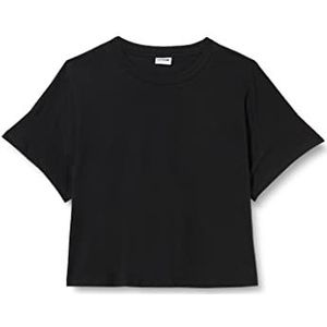 Noisy may Dames Nmalena Ss O-hals Semicrop Top FWD Curve T-shirt (verpakking van 2), zwart, 54 NL