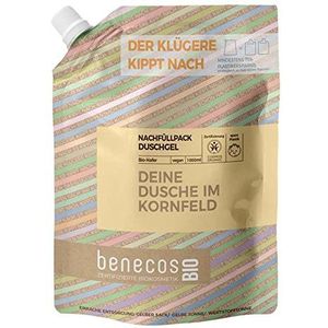 BenecosBIO Navulzakken, douchegel, biologische haver, jouw douche in een korfeld, veganistisch, gerecycled plastic
