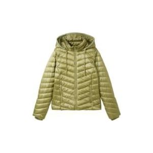 TOM TAILOR Lichtgewicht gewatteerde jas voor dames met capuchon, 35768 - Dark Sage, 3XL