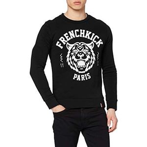 French Kick FKM3-085 Sweatshirt voor heren, Zwart (zwart)., L/Tall