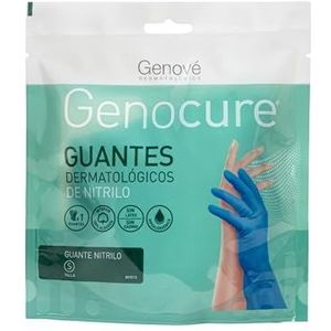 GENOCURE | Dermatologische nitril handschoenen | Dermatologische nitril handschoenen met een lichte laag katoen | maat S