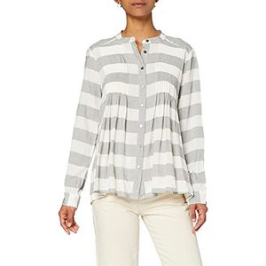 Yargıcı Dames Pleat Detail Shirt Shirt, grijs (antraciet 059), L
