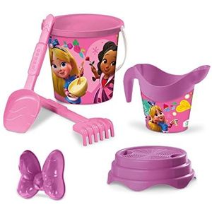 Mondo 28714 Disney Alice Bucket, zeeset Renew Toys met emmer, schep, hark, zeef, vorm, gieter inclusief, meerkleurig, 17 cm