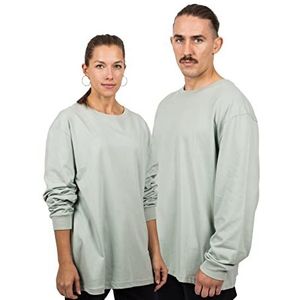 Blackskies Oversized Basic Longsleeve T-shirt | Streetwear Luxe Lange Mouwen Thee Honkbalpetten Heren Dames Trui Sweatshirt Sweater - Sage - Small