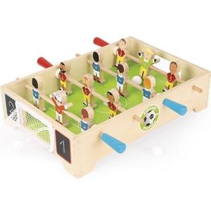 Janod - Champions Mini Wooden Table Football - For children from the Age of 3, J02070, Multicolored