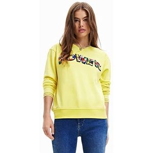 Desigual Sweatshirt voor dames, geel, XS